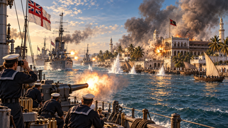 Naval bombardment during the Anglo-Zanzibar War